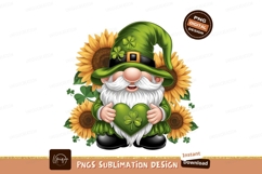 Lucky St Patricks Day Gnome Sunflowers Product Image 1