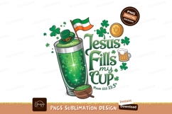 Saint Patricks Day Jesus Fills Cup Product Image 1