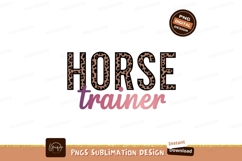Horse Trainer Leopard Print Sublimation Design Product Image 1