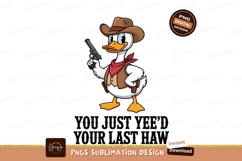Cartoon Duck Cowboy With A Gun Product Image 1