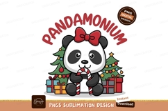 Festive Panda Celebrates Christmas Vector Illustration Product Image 1