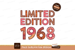 Limited Edition 1968 Floral Text Art Design Product Image 1
