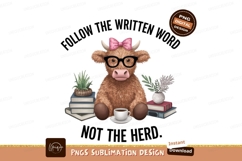 Cow With Glasses Follows Written Word Product Image 1