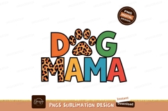 Dog Mama Leopard Paw Sublimation Design Product Image 1