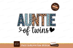 Auntie Of Twins Sublimation Design Graphic Product Image 1