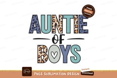 Auntie Of Boys Sublimation Png Design Product Image 1
