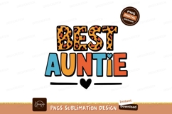 Best Auntie Colorful Sublimation Png Graphic Product Image 1