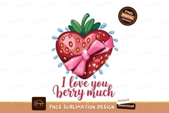 Heart Shaped Strawberry With Bow Design Product Image 1