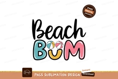 Beach Bum Colorful Summer Sublimation Design Product Image 1
