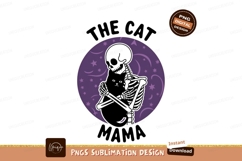 Cat Mama Skeleton Hugging Black Cat Product Image 1