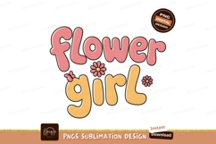 Cute Flower Girl Typography Sublimation Png Product Image 1