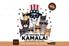 Kamala Harris Cat Lover Sublimation Png Product Image 1