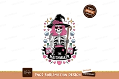 Whimsical Matchmaker Skeleton Witch Sublimation Png Product Image 1