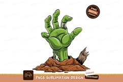 Zombie Hand Emerging From Ground Cartoon Product Image 1