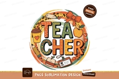 Teacher Appreciation Round Sublimation Png Design Product Image 1