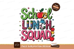 School Lunch Squad Colorful Graphic Design Product Image 1
