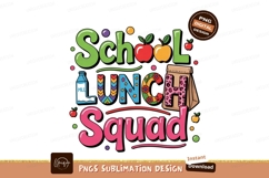 School Lunch Squad Fun Vector Design Product Image 1