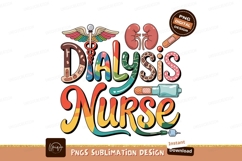 Dialysis Nurse Cartoon Design For Sublimation Png Product Image 1