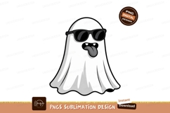 Cool Cartoon Ghost With Sunglasses Design Product Image 1