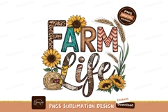 Decorative Farm Life Sunflowers Sublimation Png Product Image 1