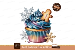 Winter Cupcake With Gingerbread Man Decoration Product Image 1