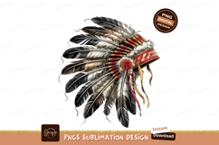 Native American Headdress Detailed Sublimation Png Design Product Image 1