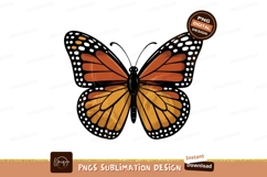 Monarch Butterfly Vector Illustration Sublimation Png Product Image 1