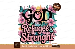 God Is My Refuge Floral Design Product Image 1