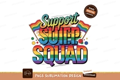 Pride Support Squad Sublimation Png Design Product Image 1
