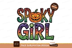 Spooky Girl Halloween Graphic Sublimation Png Design Product Image 1