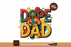 Dope Dad Illustration African Pride Sublimation Png Product Image 1