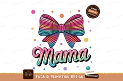 Colorful Mama Design With Bow Decoration Product Image 1