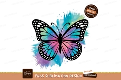 Watercolor Butterfly Galaxy Wings Sublimation Png Product Image 1