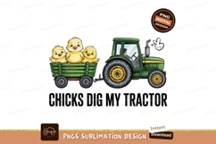 Chicks In Tractor Wagon Sublimation Png Product Image 1
