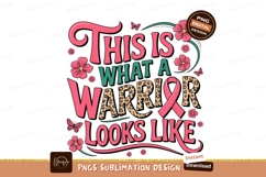Breast Cancer Warrior Graphic Art Sublimation Png Product Image 1
