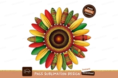 Colorful Sunflower Illustration Sublimation Png Design Product Image 1