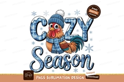 Cozy Season Winter Rooster Sublimation Png Product Image 1