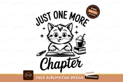 Cute Cat Reading Book Vector Graphic Product Image 1