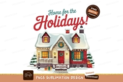 Cozy Winter Home For Holidays Illustration Product Image 1
