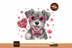 Schnauzer Dog Valentines Day Heart Lollipop Product Image 1