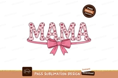 Pink Mama Design With Hearts Sublimation Png Product Image 1