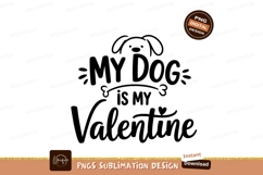 Dog Valentine Love Lettering Sublimation Png Product Image 1