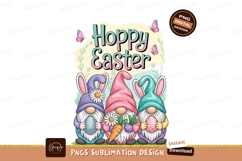 Hoppy Easter Gnomes Sublimation Png Product Image 1