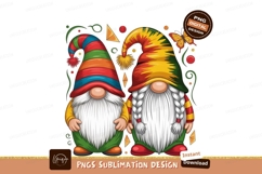 Colorful Gnomes With Butterfly Sublimation Png Product Image 1