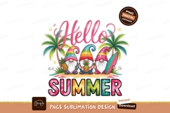 Summer Gnomes With Pineapple Sublimation Png Product Image 1