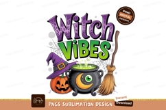 Spooky Witch Vibes Halloween Cartoon Product Image 1