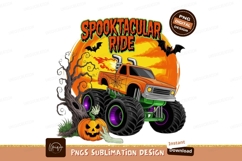 Halloween Monster Truck Spooktacular Sublimation Png Product Image 1