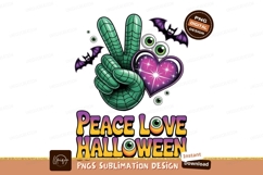 Halloween Peace Sign Graphic Sublimation Png Product Image 1