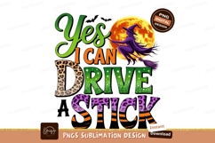 Halloween Witch Drive A Stick Design Product Image 1