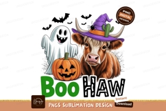 Spooky Cow Halloween Boo Haw Design Product Image 1